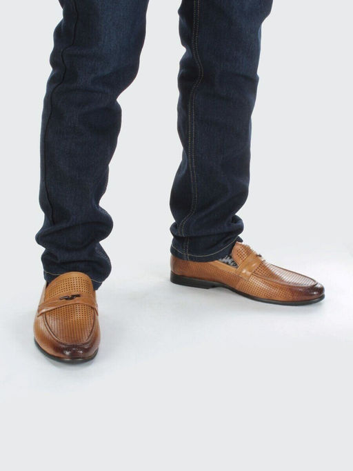 C152-3 BROWN Полуботинки мужские (натуральная кожа)