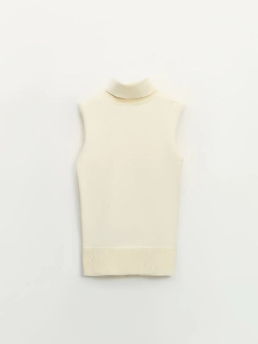 Топ без рукавов с воротником стойкой / Zarina  фото 9