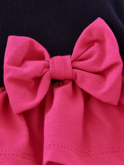 Платье комбинированное из кашкорса UD 6079 черный/малина - Mini maxi фото 15