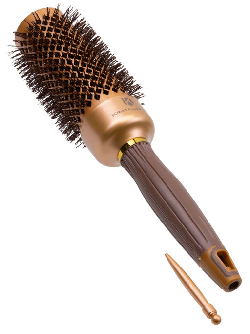 Kristaller Термобрашинг для укладки волос / Ceramic + Ionic TG-X16/43, 43 мм, коричневый