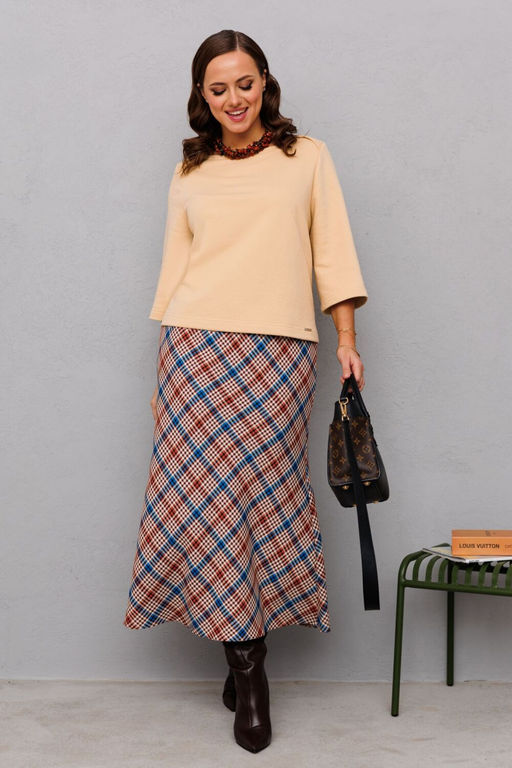 Костюм Anastasia 1174 слоновая кость/клетка фото 6