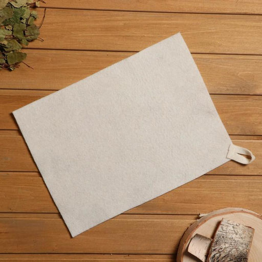 Коврик для бани войлок белый, 3040 см