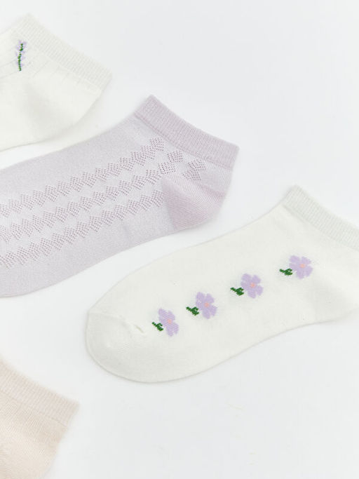 Desenli Kad?n Patik ?orap 5li