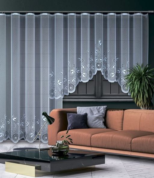 Готовые шторы арт. 242561/170, белоснежная, размеры 170 см высота х 400 см ширина, на универсальной ленте - Firanka фото 2