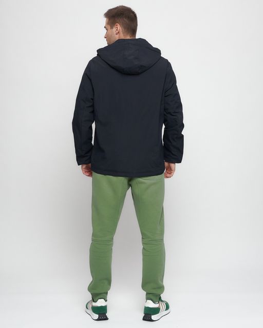 Куртка спортивная мужская большого размера темно-синего цвета 88676TS - Wonderrman фото 6