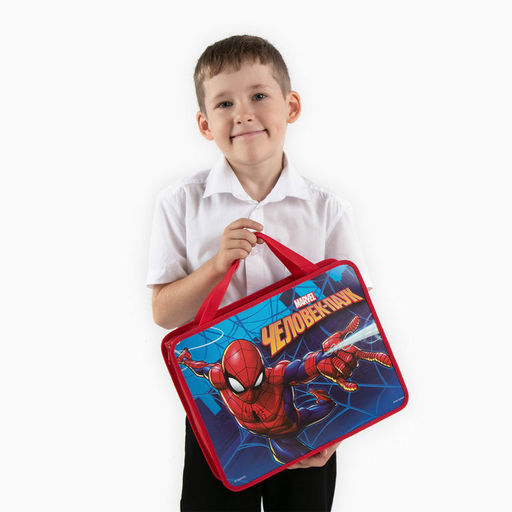 Папка с ручками пластик А4 75 мм 330×260 ПМ-А4-26 «Человек-паук»