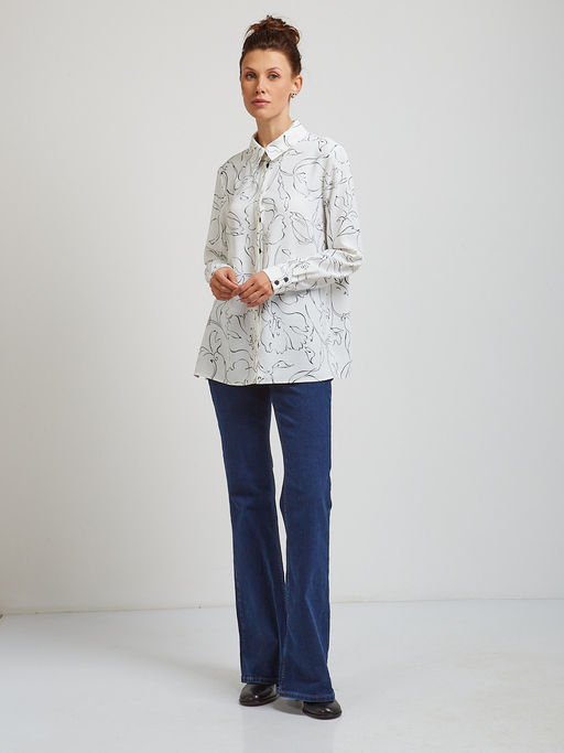 Блузка OD-814-2 белая - Tantino фото 2