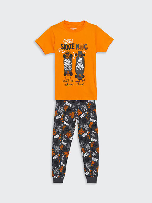 Bisiklet Yaka Erkek ?ocuk Pijama Tak?m?