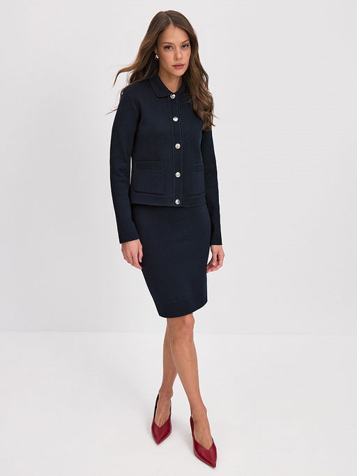 Жакет из хлопка и вискозы укороченный Ницца Mononame