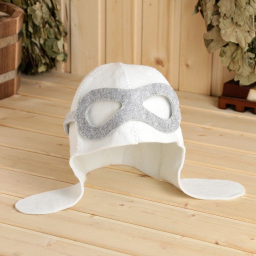 Шапка для бани и сауны Пилот, полиэфир 70%, шерсть 30%, Добропаровъ