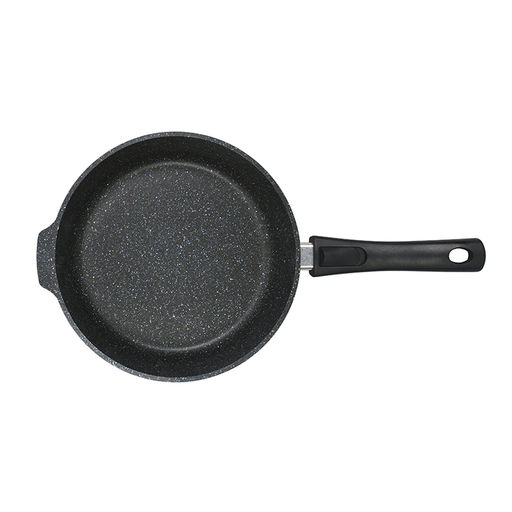 ЛА_АП_GRANIT (black) Сковорода глубокая 220мм с ручкой, , арт. сггч222а