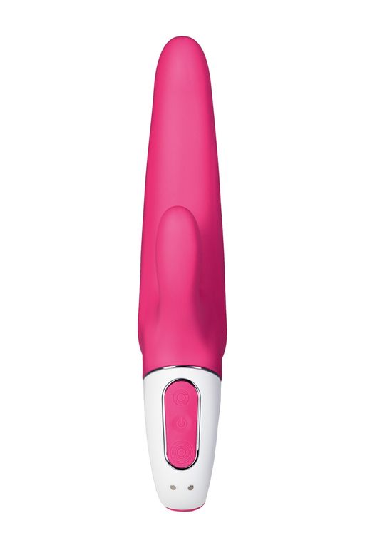 Нереалистичный вибратор Satisfyer Vibes Mr. Rabbit, силикон, красный, 22,1 см.  фото 2