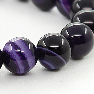 Агат фиолетовый 10мм, браслет Классика длина 17см - Agat77 фото 2