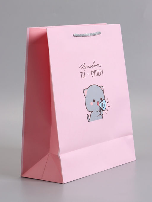 Пакет подарочный ламинированный «Ты супер», 26×12×32 см