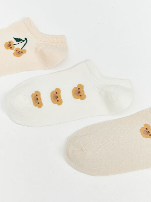 Bask?l? Kad?n Sneaker ?orap 3l?