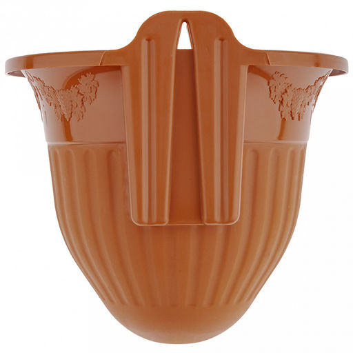 Кашпо для цветов пластмассовое Лозанна 2л, 19х18,5х16см, настенное крепление, полипропилен, терракотовый (Россия) - Домашняя мода фото 6