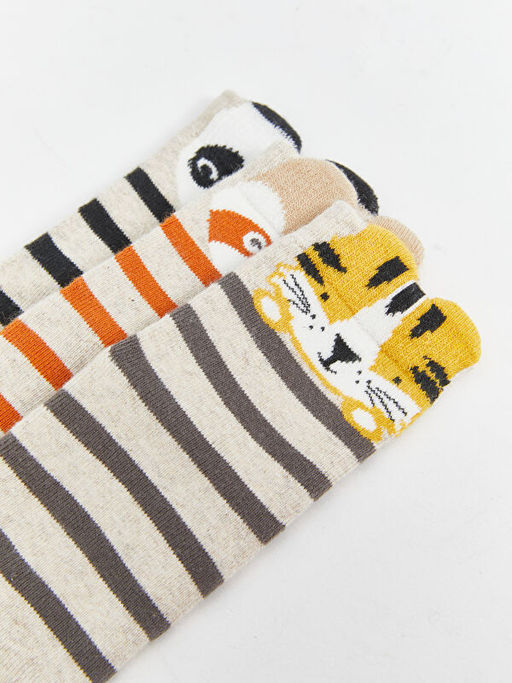 Bask?l? Erkek Bebek Soket ?orap 5li - Waikiki фото 3