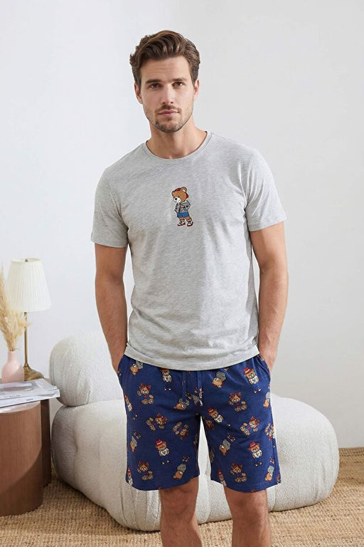 Grimelanj - Lacivert Ay_c_k Desenli _rme Pijama Tak_m_ TMNSS26PT00021 - Trendyolmilla фото 2
