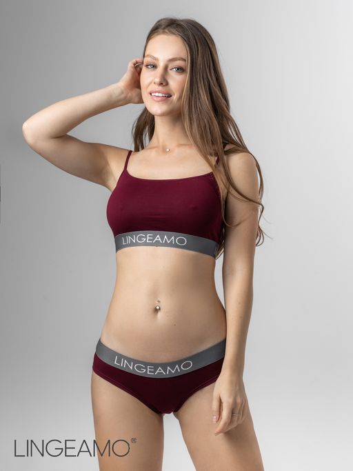 Трусы женские слипы LINGEAMO темно-бордовые ЛС-01 (28)  фото 3