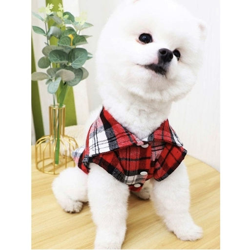 Кофта - рубашка фланелевая для мелких пород собак и кошек "BRO Style", цвет красный, р XL