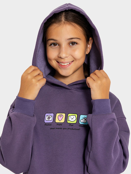 Худи для девочек в светло-фиолетовом оттенке - Mark formelle фото 4