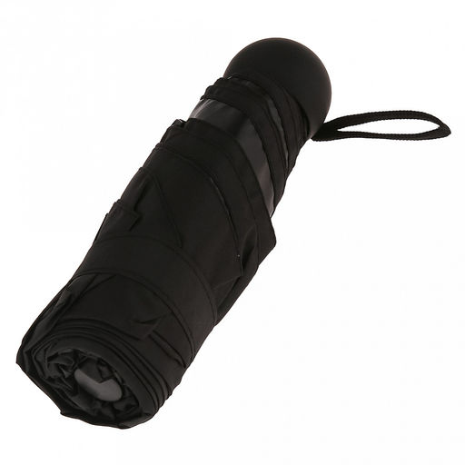 Зонт-мини механический Палитра UPF50+ ткань эпонж (полиэстер) + черное УФ-покрытие, 6 лучей, д/купола 90см, 5 сложений, 18см в сложенном виде, механизм против ветра, ручка с покрытием soft-touch, цвет черный, 218гр (Китай) - Домашняя Мода фото 7