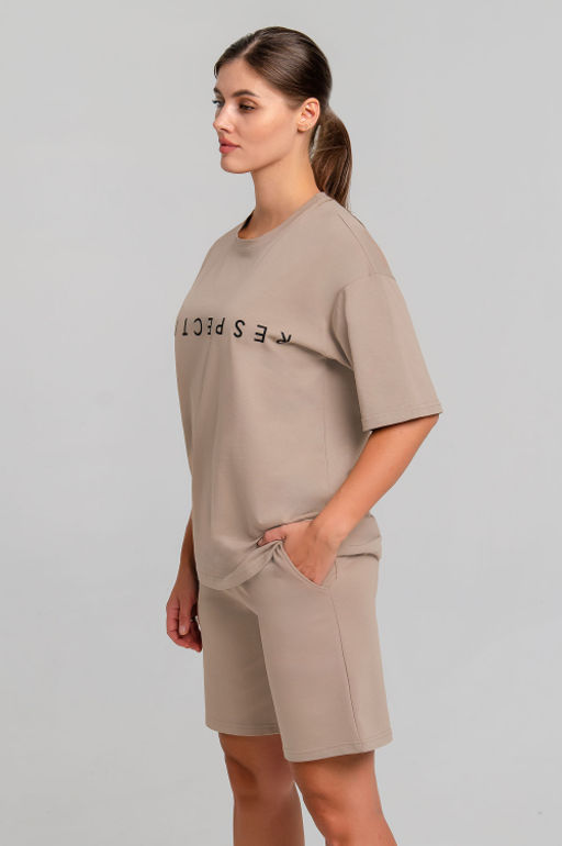 Арт. 51301 Костюм женский с шортами 42-50 (5 шт) Цвет:верх-грязно-голубой, низ-грязно-голубой - Калинка фото 10