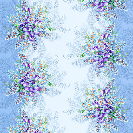 "Колокольчики" Скатерть рогожка 180х150см, 171г/м2, хлопок 100%, "Домашняя мода" (Россия)