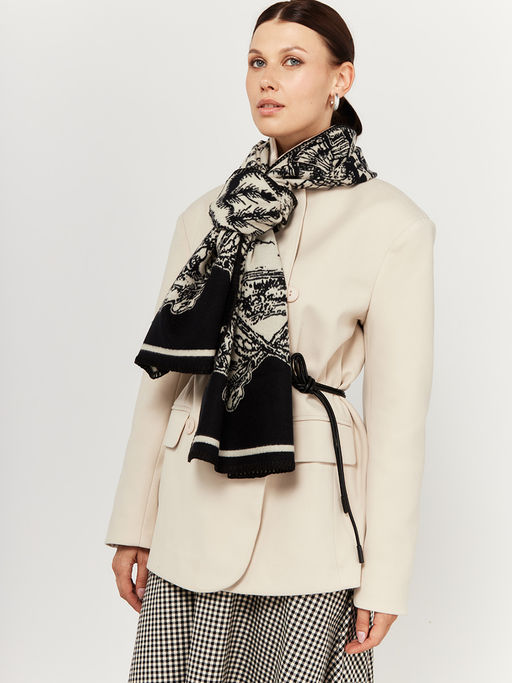 в составе ШЕСТЬ и КАШЕМИР Большой, мягкий, теплый однотонный двусторонний палантин - Tantino фото 5