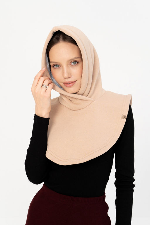 Капор Футер 3-х нитка начес 333L17 бежевый - Solo mio фото 3