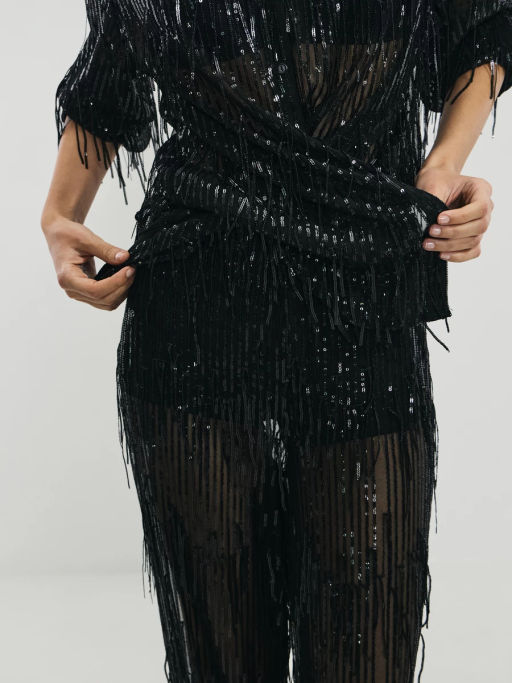 Прямые брюки с пайетками / Zarina