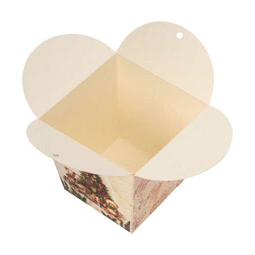 Цена за 5 шт. Бонбоньерка, новогодняя подарочная упаковка&nbsp;«Ёлка и подарки», 7.5×8×7.5 см