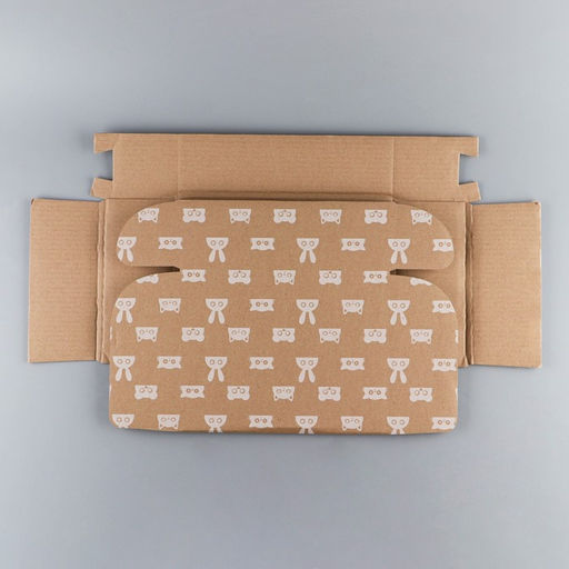 Коробка подарочная сборная, упаковка, «Зверята», бурый, 27 х 21 х 9 см