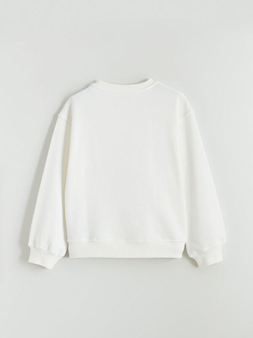 Bisiklet Yaka K?z ?ocuk Kal?n Sweatshirt