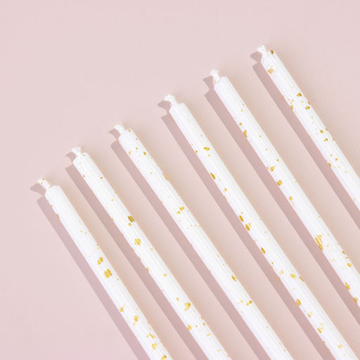 Набор свечей в торт, 6 штук Исполнение желаний, 16,5 см, белый с золотом - Страна карнавалия фото 7