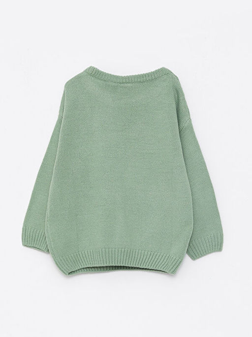 Bisiklet Yaka Uzun Kollu Mickey Mouse Desenli Erkek Bebek Triko Kazak - Waikiki фото 2