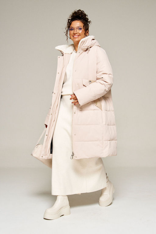 Пальто Beautiful Free 8019 бежевый