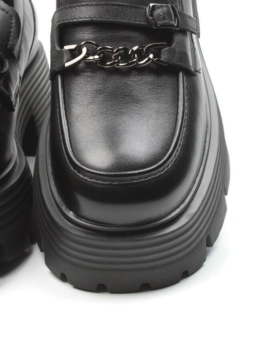 03-5933 BLACK Лоферы женские (натуральная кожа)