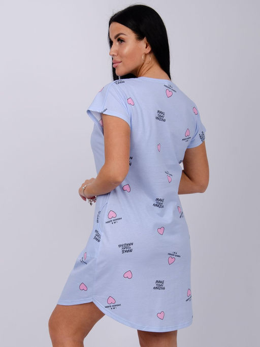 Туника "Душечка" голубая, трикотаж