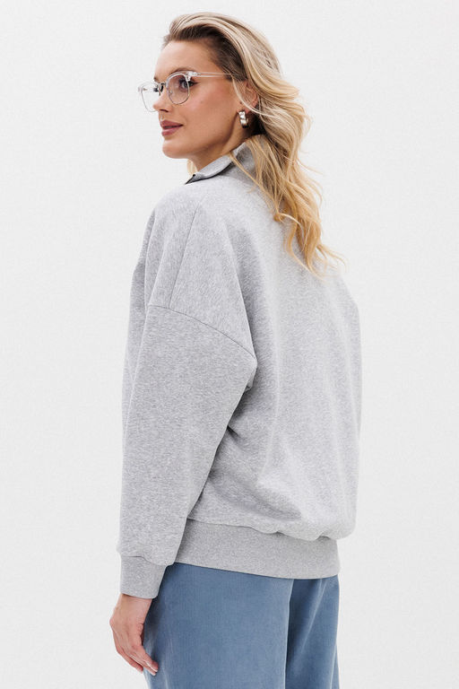 Джемпер GO F4077/50-04.164-170 серый меланж - Pirs фото 4