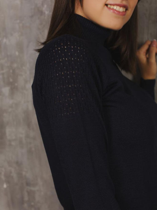 Водолазка "Акси" темно-синий (шерсть 60%)