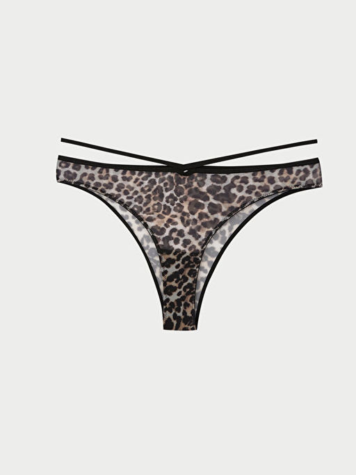 Leopar Desenli Fantezi Brazilian K?lot