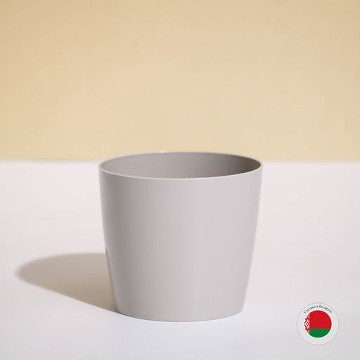 Цена за 4 шт. Кашпо для цветов, d=10 см, 0.5 л, пластик, бежевое