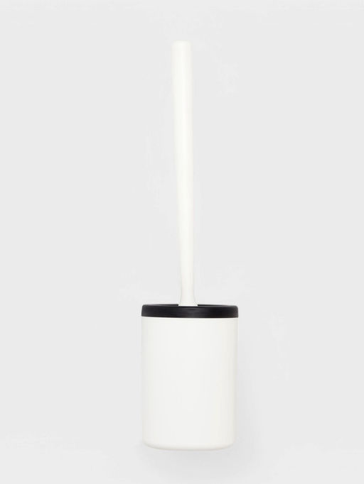 Ёршик для туалета с подставкой, гибкий, белый