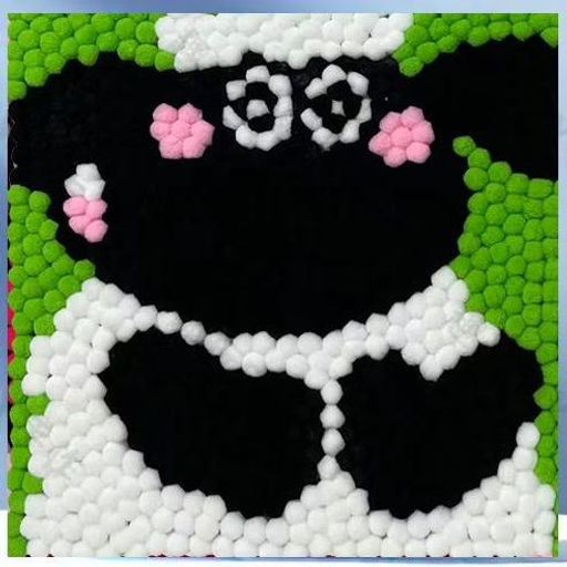 Картина из помпонов на подрамнике Draw Me! Cute sheep, (20 х 20 см)