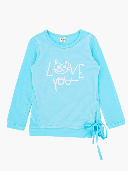 Лонгслив для девочки UD 2371 св.бирюза - Mini maxi фото 4