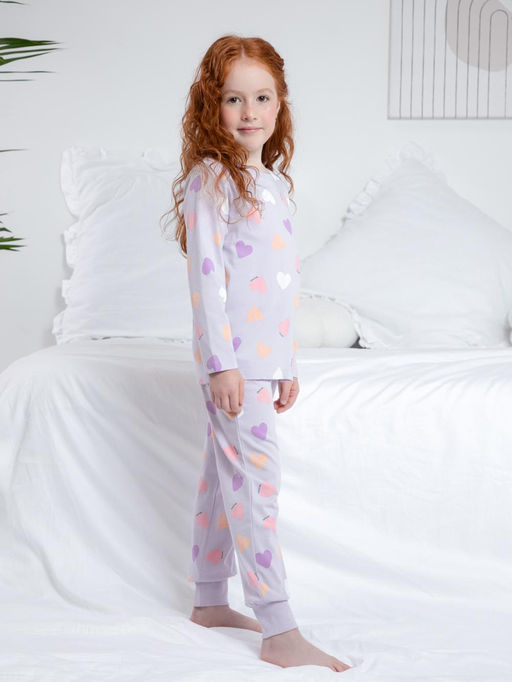 К 1561/лепесток орхидеи,большое сердце пижама дет