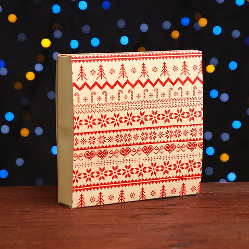 Коробка для конфет, 8 конфет и шоколадка, 17,7 х 17,7 х 3,8 см Вязанка - UPAK LAND фото 2