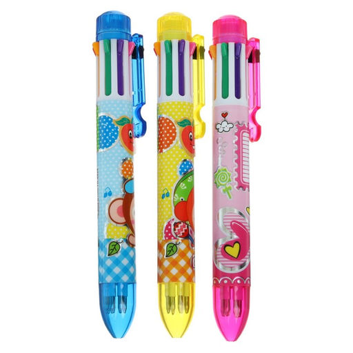 Цена за 25 шт. Ручка шариковая многоцветная Calligrata, автоматическая, 8 цветов, МИКС фото 10