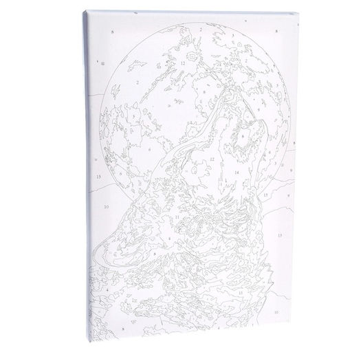 Картина по номерам на холсте с подрамником Одинокий волк, 20х30 см - Школа талантов фото 2